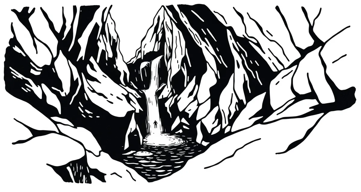 Toboggan naturel dans un canyon