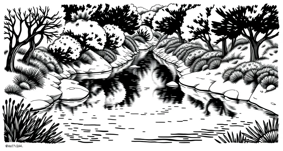 Eaux paisibles de la Cèze